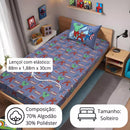 Jogo de Cama Solteiro 2 Peças Avengers Vingadores Malha Portallar