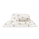 Cobre leito 200 Fios 3 peças Estampado Off White - Cereja