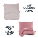 Jogo Coordenado de Cama Suit + Kit Colcha Favo Altenburg – 7 Peças