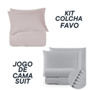 Jogo Coordenado de Cama Suit + Kit Colcha Favo Altenburg – 7 Peças