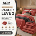 (OFERTA RELÂMPAGO) Combo Cama de Rei Casa AGM 2x1™ (Pague 1 Leve 2 Kits)