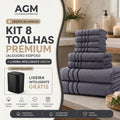 Kit 8 Toalhas Premium (Algodão Egípcio) + LIXEIRA INTELIGENTE GRÁTIS"