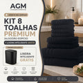 Kit 8 Toalhas Premium (Algodão Egípcio) + LIXEIRA INTELIGENTE GRÁTIS"
